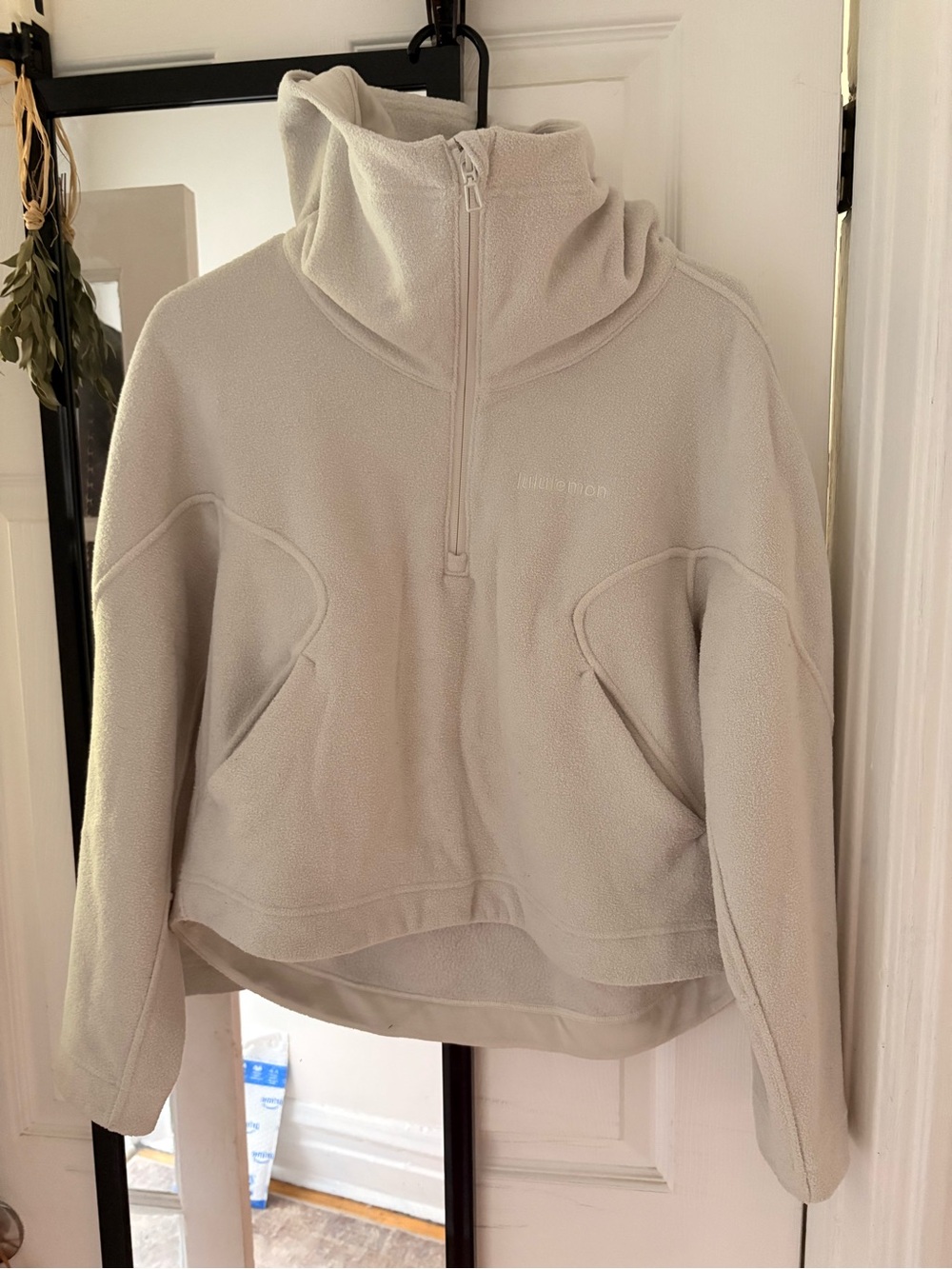 lululemon athletica Cream Half-Zip Fleece Pullover